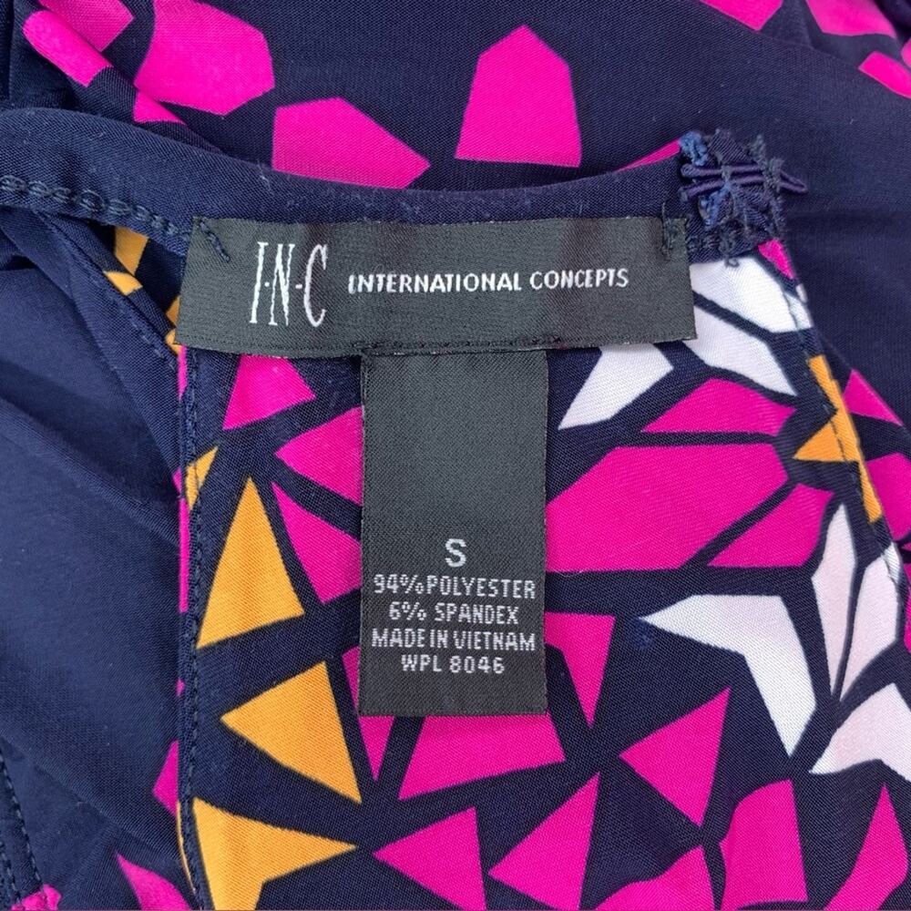 INC International Concept Halter Sleeveless Dress Geometric Print Size S - Picture 11 of 12